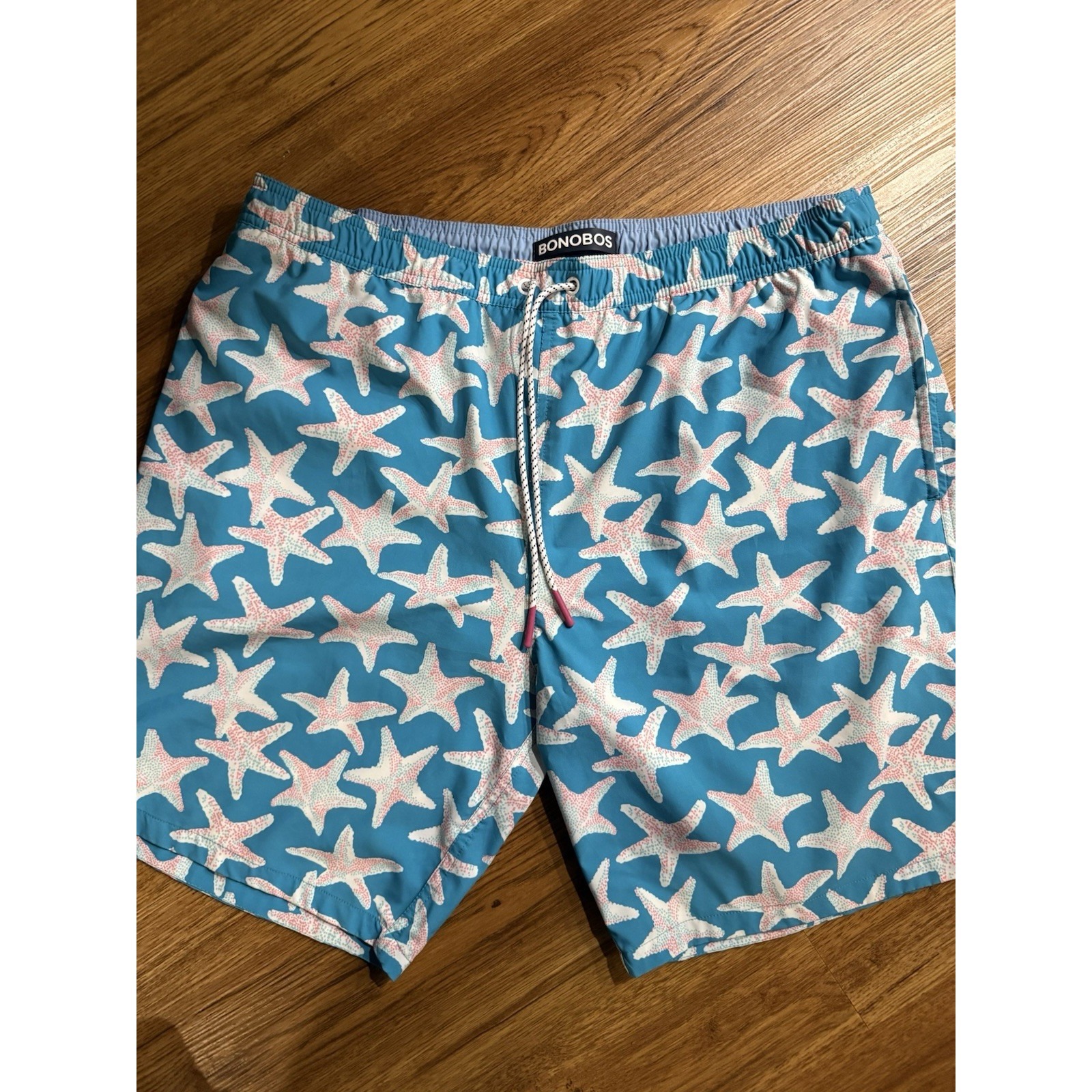 Bonobos Teal Starfish Swim Trunks, Size Xl